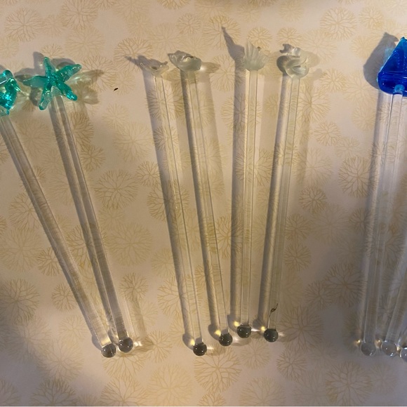 Vintage hand blown glass & mixed lot of stir sticks , swizzle sticks - Picture 3 of 5
